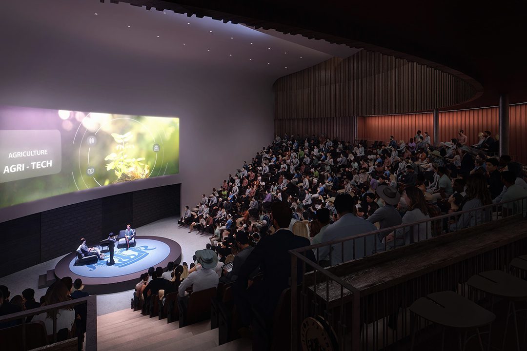 Rendering of an educational event.